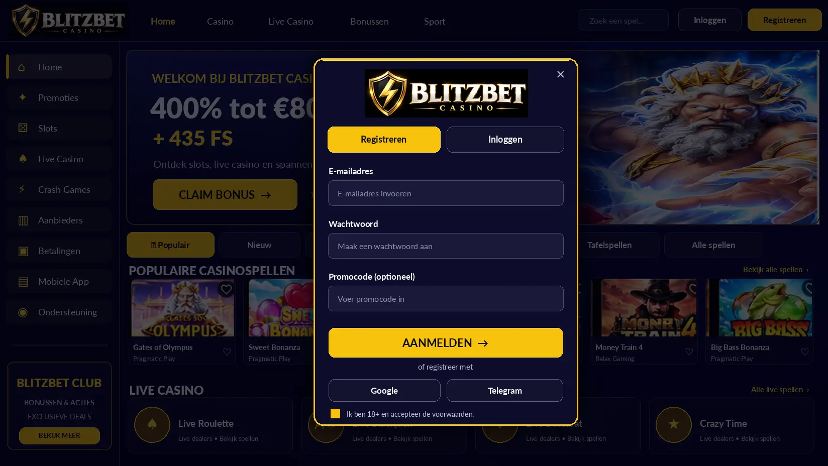 Blitzbet Online Casino: Games, Providers en Opnames image 2