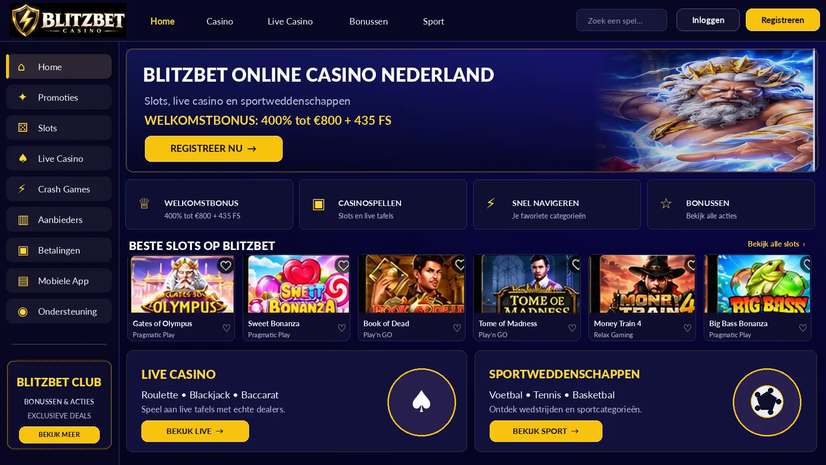 Blitzbet Online Casino: Games, Providers en Opnames image 3